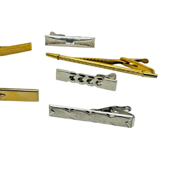 Lot of 6 Vintage Tie Clips Foster, Anson, Hickok Men's Jewelry - Picture 2 of 6